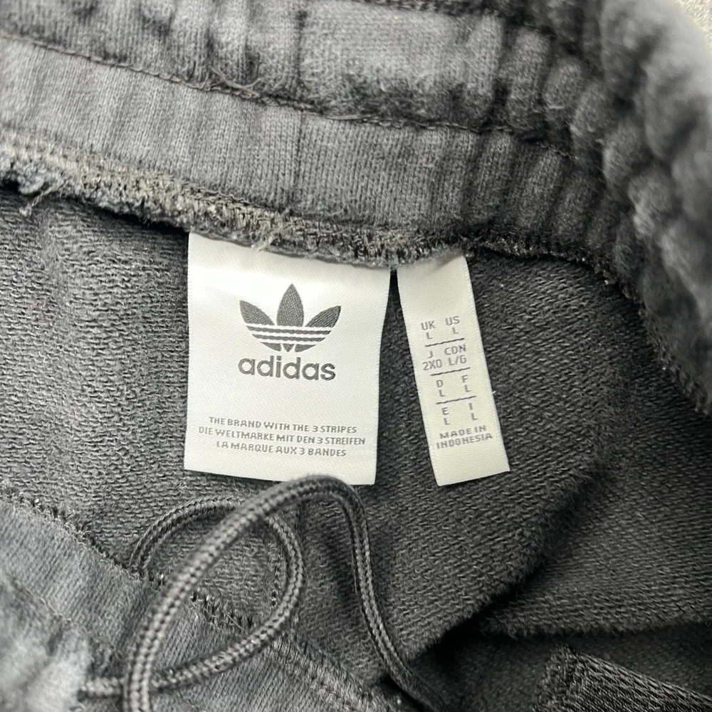 Adidas Originals Sweatpants Mens Large Black Trefoil Split Logo Joggers L - Picture 8 of 14